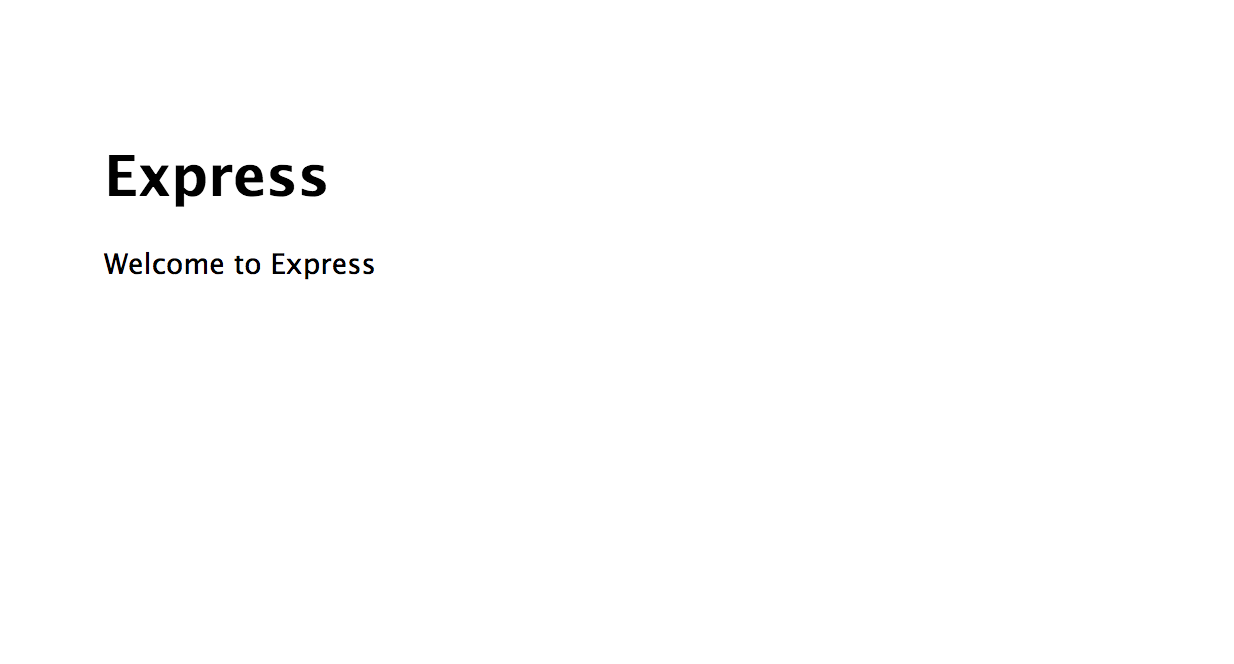 Express index page