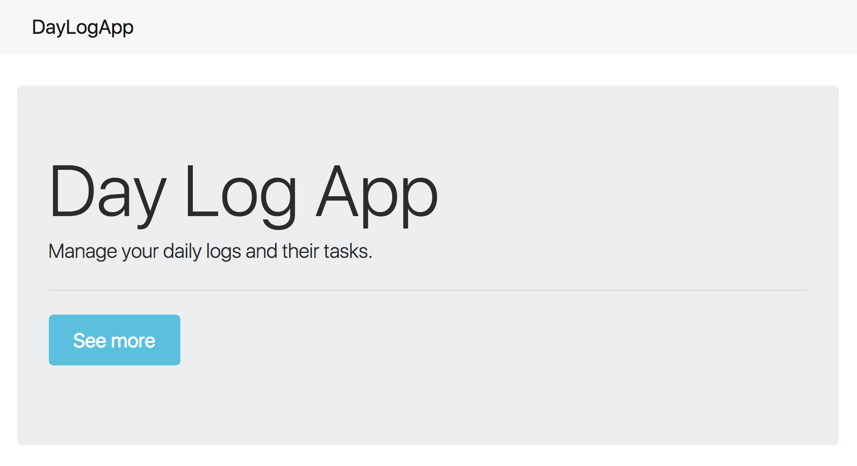 DayLogApp Node.js index page