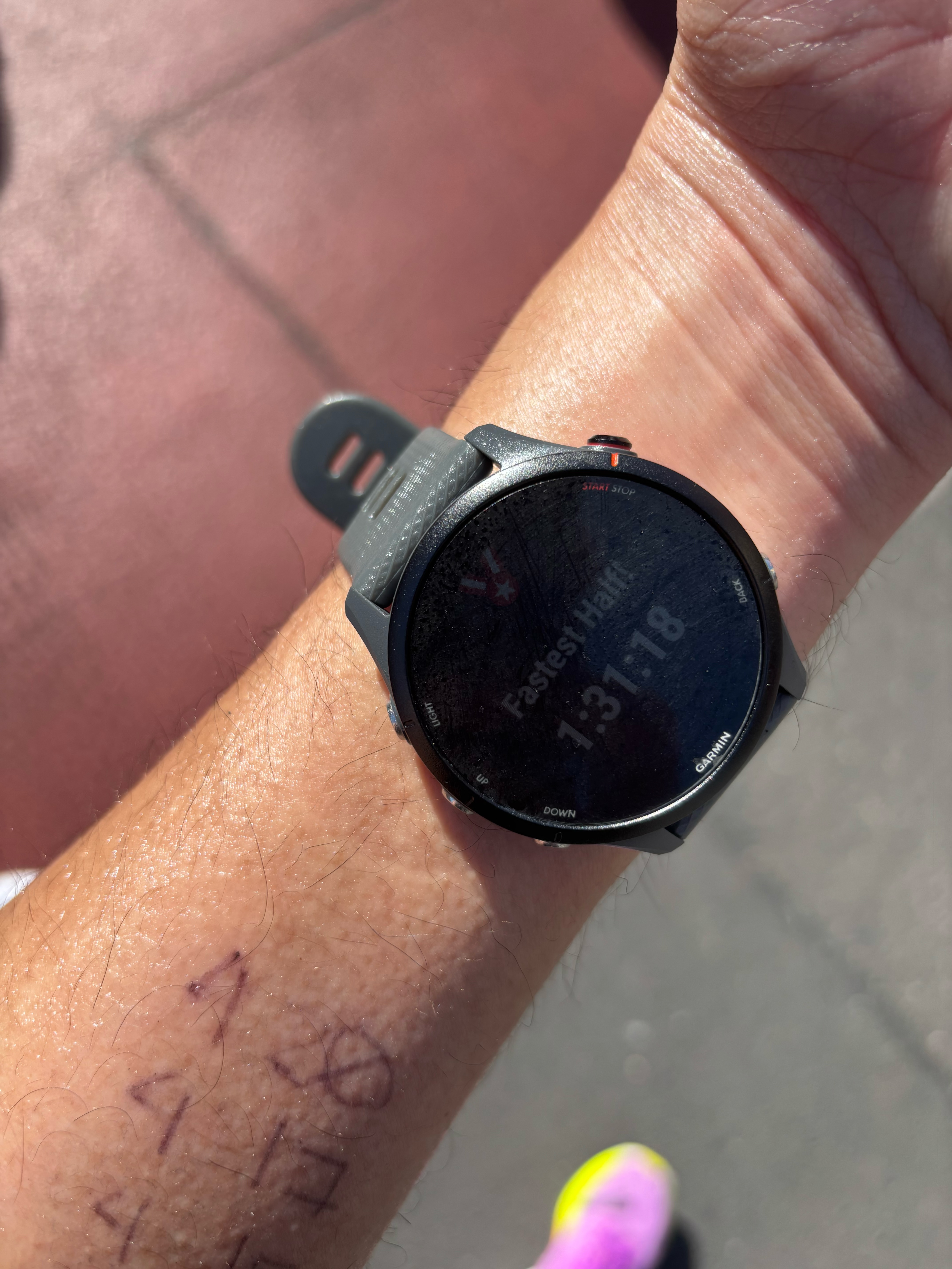 2025-08-24: Die Generalprobe 2025 half-marathon personal best of 1:31:18 in a Garmin watch
